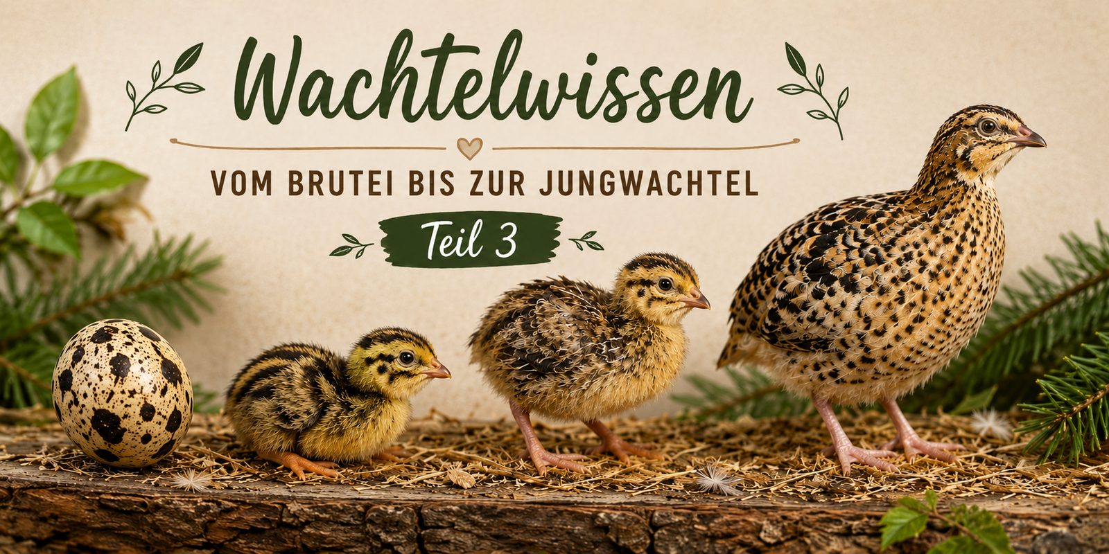 Wachtelküken – Vom Brutei bis zur Jungwachtel Teil 3