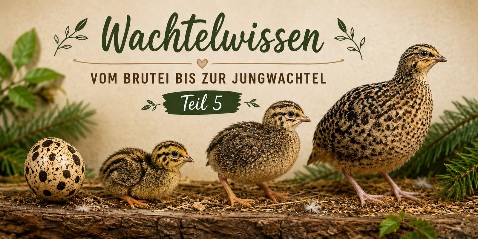 Wachtelküken – Vom Brutei bis zur Jungwachtel Teil 5